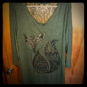 Green Fox Tee